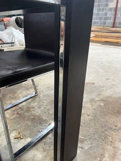Modern black glass dining set-6 chairs- casa design