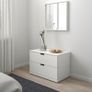3x NORDLI Chest of 2 drawers, white, 80x54 cm Image 3