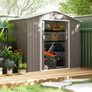 7ft x 4ft Lockable Polypropylene Garden Storage Shed Storage w/ Air Vents Steel Grey Image 2