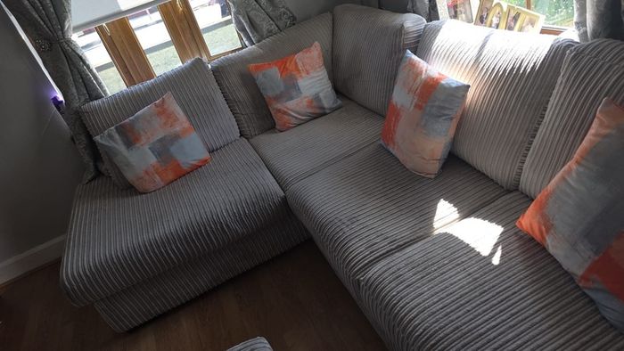 sofa with poof