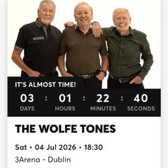 Wolfe Tones 2 tickets