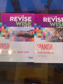 Revise wise Irish(H) and Spanish books Junior Cert