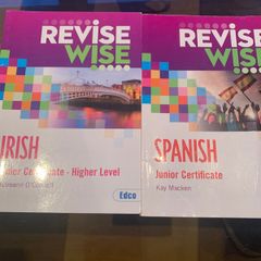 Revise wise Irish(H) and Spanish books Junior Cert