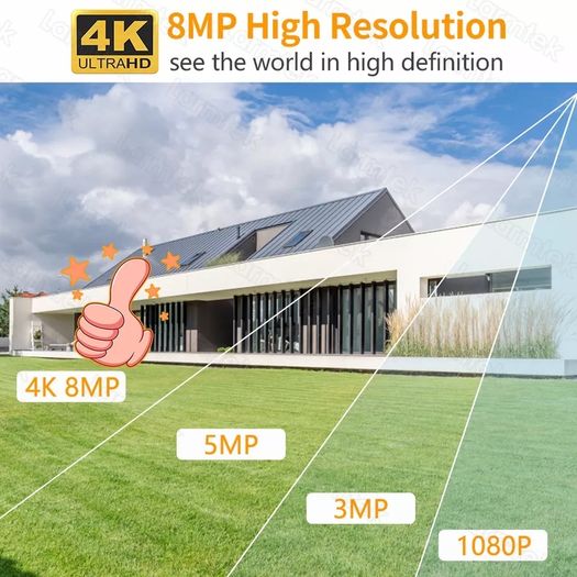 8MP Smart IP Camera Ultra HD 4K CCTV Surveillanse System