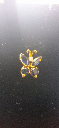 Solid 14k Gold Pair Stud Earrings W / Blue Natural Sapphires & Diamonds