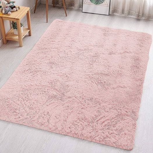 MULTIPLE SIZES/COLOURS AVAILABLE Area Rugs 50x80cm for Bedroom Anti Slip - Modern Super Soft Thick Pile Small Fluffy Shaggy Rug Non Shedding
