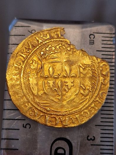 1507 Hammered French Gold Ecu with Porcupine, Louis XII.