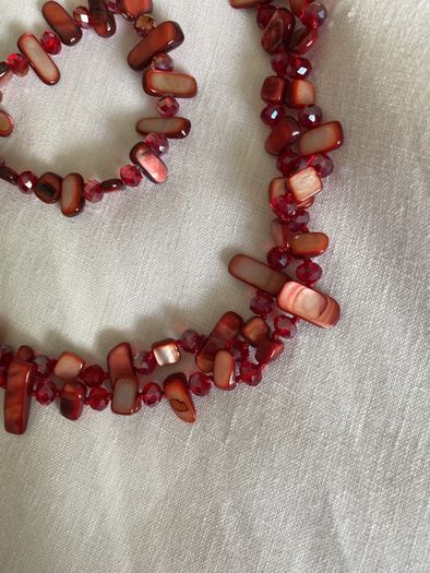 Necklace and Matching Bracelet - Shell and Beads