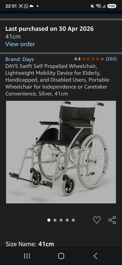 light weight folding wheelchair