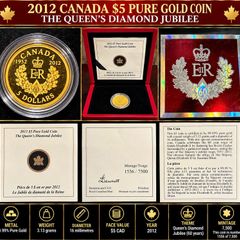 1/10 oz rare gold coin in Canadian mint packaging.