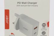 Joby USB Wall fast Charger White Dual Port 35W UK, EU, US adaptors included