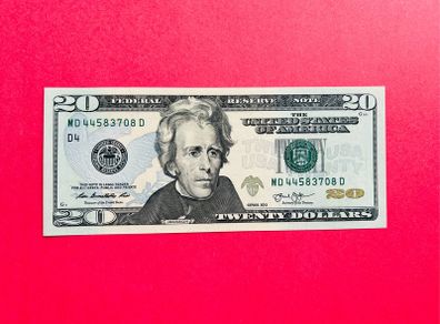 Usa  20. Dollars   2013. Letter  (  D 4 )   CLEVELAND ( Uncirculated )