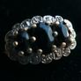 Vintage 9ct  Yellow Gold 375  Sapphire and Diamond Cluster Ring 2,33g Image 7