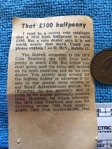 Irish half penny 1953