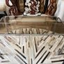 Vintage 1970s Space Age / Bauhaus Style Chrome & Smoked Glass Coffee Table Image 2