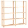 5-Tier Storage Racks 10 pcs 170x38x170 cm Solid Pinewood 500 kg Image 3