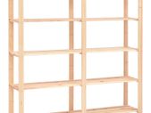 5-Tier Storage Rack 170x38x170 cm Solid Pinewood 500 kg