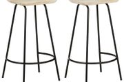 Bar Stools 2 pcs Solid Mango Wood