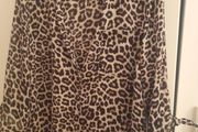ladies shiffon leopard print over size blouse