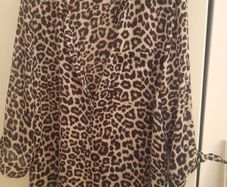 ladies shiffon leopard print over size blouse