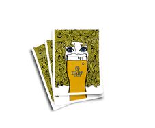 Harp Lager Tea Towel Design Glossy Sticker 3-Pack