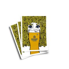 Harp Lager Tea Towel Design Glossy Sticker 3-Pack