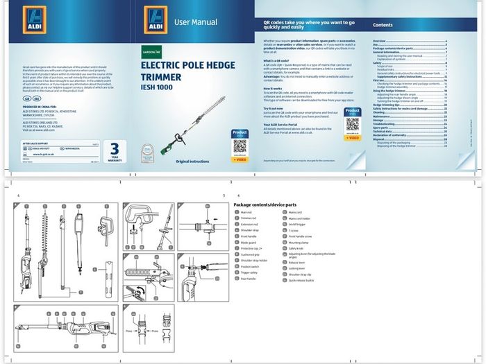 Electric Pole Hedge Trimmer