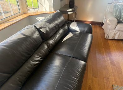 Sofa grey leather