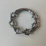 Silver spiked chain ear hangers - pair (2 pieces) Image 3