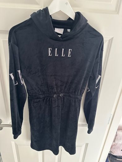 Elle velour dress navy