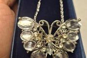 Vintage Large Butterfly Pendant + Chain