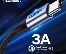 Ugreen 3M USB-C Fast Charging QC 3.0/2.0 & Data Sync Nylon Braided Cable (Brand New/Warranty)