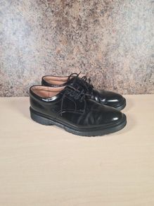 Mens Solovair 1462 Gibson Hi Shine 4 Eyelet Lace Up Work Shoes Size Uk 10  Dr Martens Black Leather