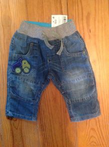 BNWT NEXT Soft Jeans with Truck Age3-6 months