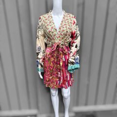 New River Island Mixed Print Mini Dress