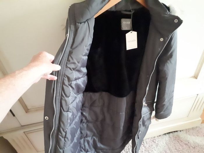 Oasis - Premium Padded Parka Coat - Khaki - XS - BNWT RRP 149