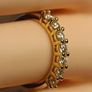 Gold Plated Sterling Silver 7 Stone Moissanite Band Ring Image 3
