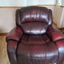 3 Piece Wine Leather Couch Suite Image 2