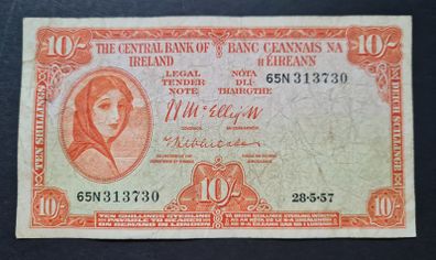 Ireland 1957 Lady Lavery 10 shilling note