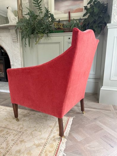 Restored vintage armchair in Colefax & fowler