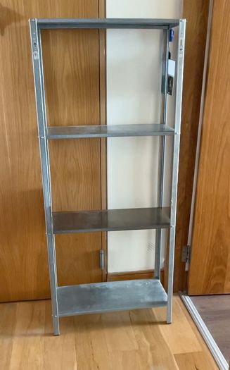 IKEA HYLLIS Galvanised Shelving Unit 60x27x140 cm - 4 Shelves, Indoor/Outdoor Storage