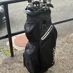 Calvin Klein golf bag and clubs