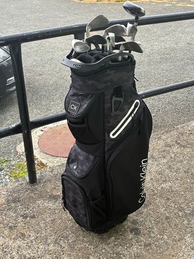 Calvin Klein golf bag and clubs