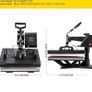 Heat Press 5 in 1 Heat Press Machine 38x30cm T-shirt Press Mug Printing Machine Multifuctional Heat Transfer Machine for T-shirt Mug Hat Plate Transfer Printer Image 4