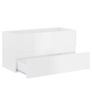 Sink Cabinet with Built-in Basin High Gloss White Chipboard Image 7