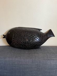ebony wood fish shaped bowl