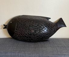 ebony wood fish shaped bowl