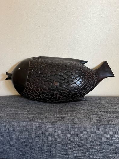 ebony wood fish shaped bowl