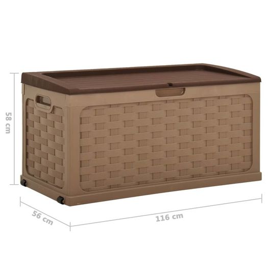 Garden Storage Box 335 L Mocha-Chocolate PP