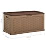 Garden Storage Box 335 L Mocha-Chocolate PP Image 7